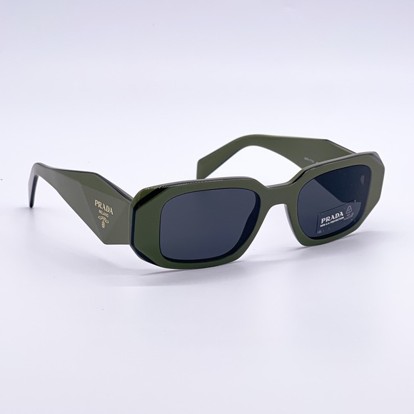 NEW PRADA PR17WS 13N5S0 UNISEX GREEN SUNGLASSES PRADA SPR 17W 13N-5S0 PR17WS - Picture 1 of 13